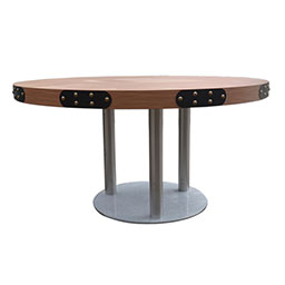 wood restaurant tables 1105_customize MDF round tables_8 seater round MDF tables