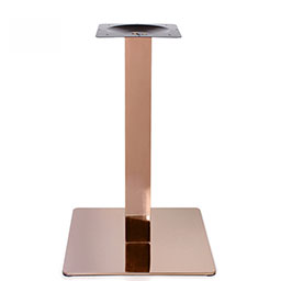 square gold cafe table legs_golden chrome dining table base_restaurant brass table base 1942