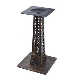 antique tower square table legs_metal tower shape table base_restaurant brass table base 1949
