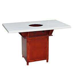 __marble hot pot tables 4225