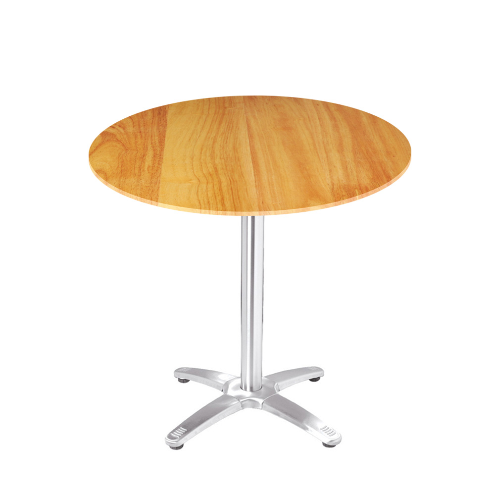 Wholesale fast food/coffee shop round 2 seater wooden restaurant tables top with steel cross table base Wholesale fast food/coffee shop round 2 seater wooden restaurant tables top with steel cross table base, wood restaurant tables 1204