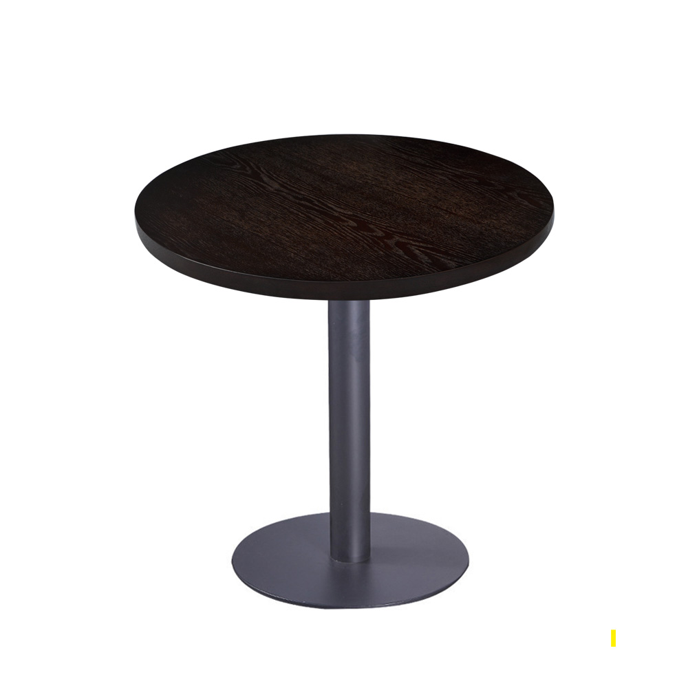wood restaurant tables 1207_black MDF round tables_cheap round laminate tables