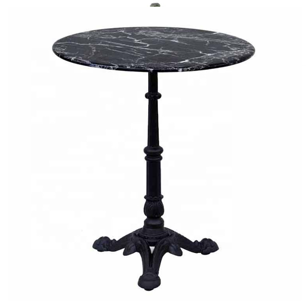 Antique european round marble bistro tables restaurant/bar room 60cm black natural marble dining table with retro cast iron table legs Antique european round marble bistro tables restaurant/bar room 60cm black natural marble dining table with retro cast iron table legs, antique round marble restaurant tables 1525