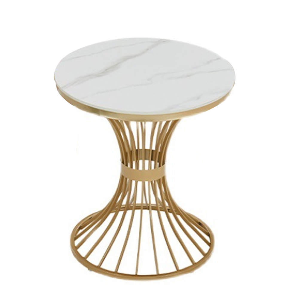 New design small 60cm stone coffee room tables white color round marble cafe table top with round golden color chrome steel table legs New design small 60cm stone coffee room tables white color round marble cafe table top with round golden color chrome steel table legs, new round white stone coffee room tables 1532