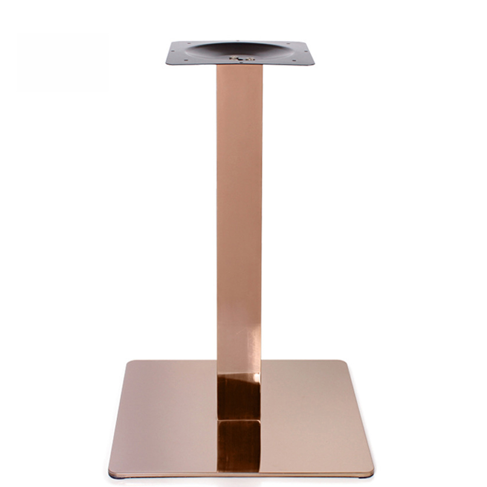 restaurant brass table base 1942_square gold cafe table legs_golden chrome dining table base