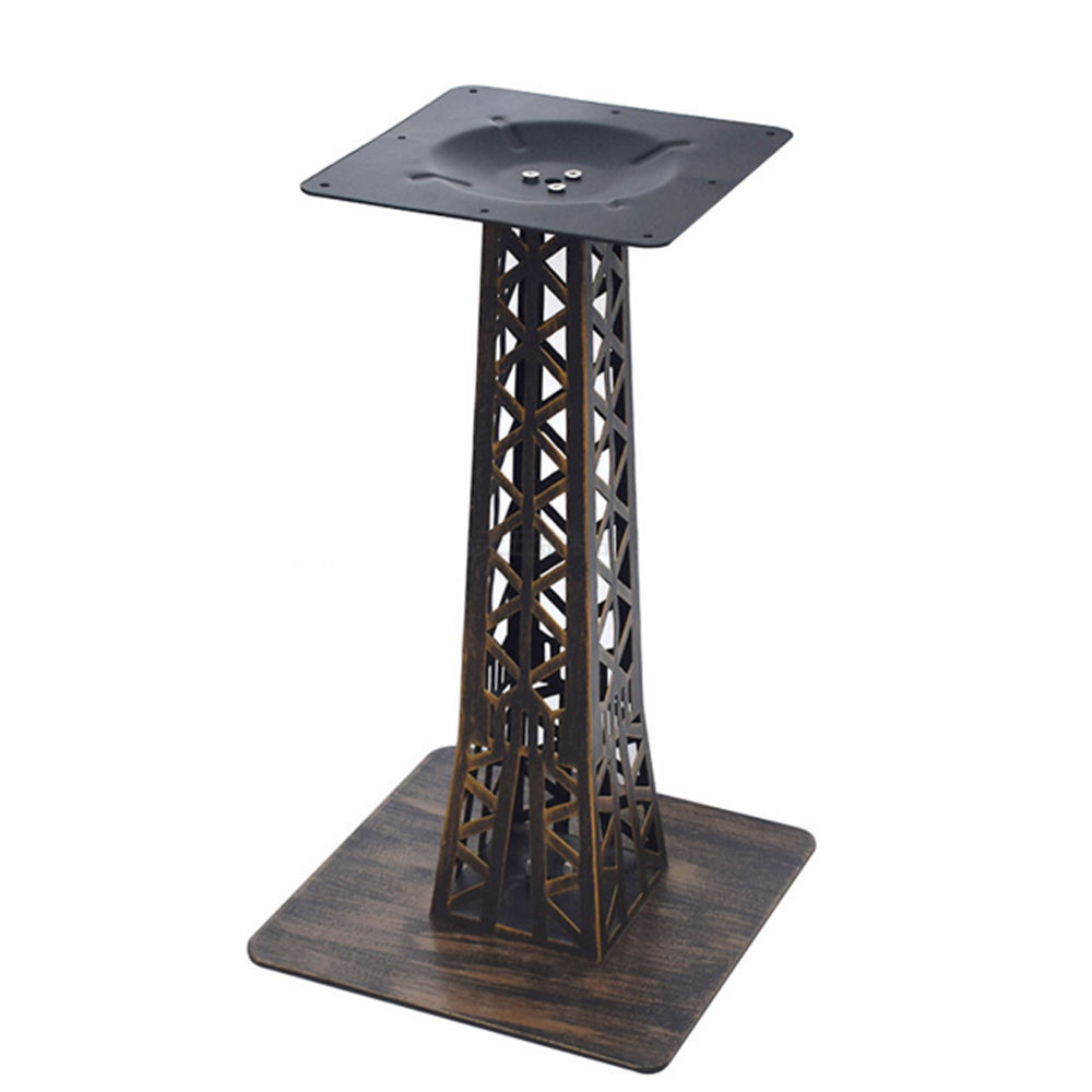 restaurant brass table base 1949_antique tower square table legs_metal tower shape table base