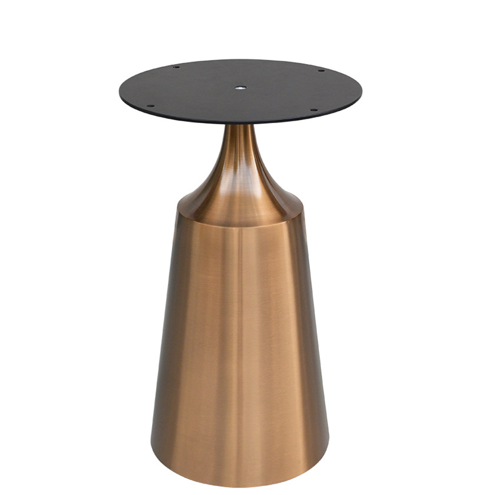 restaurant brass table base 1957_gold cone dining table base_modern cone table base