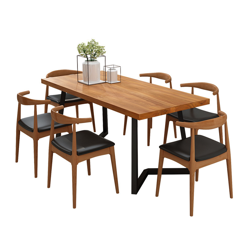 restaurant table and chairs 3001_solid wooden dining table set_wood dining chair table set