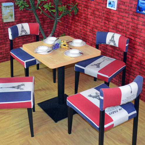 restaurant table and chairs 3014_fabric dining chair table set_dining wood table and farbic chairs