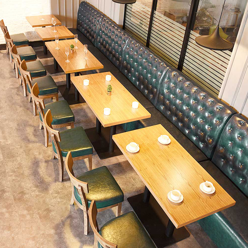restaurant table and booths 3308_dining room booths and table_woood table chair and booth set