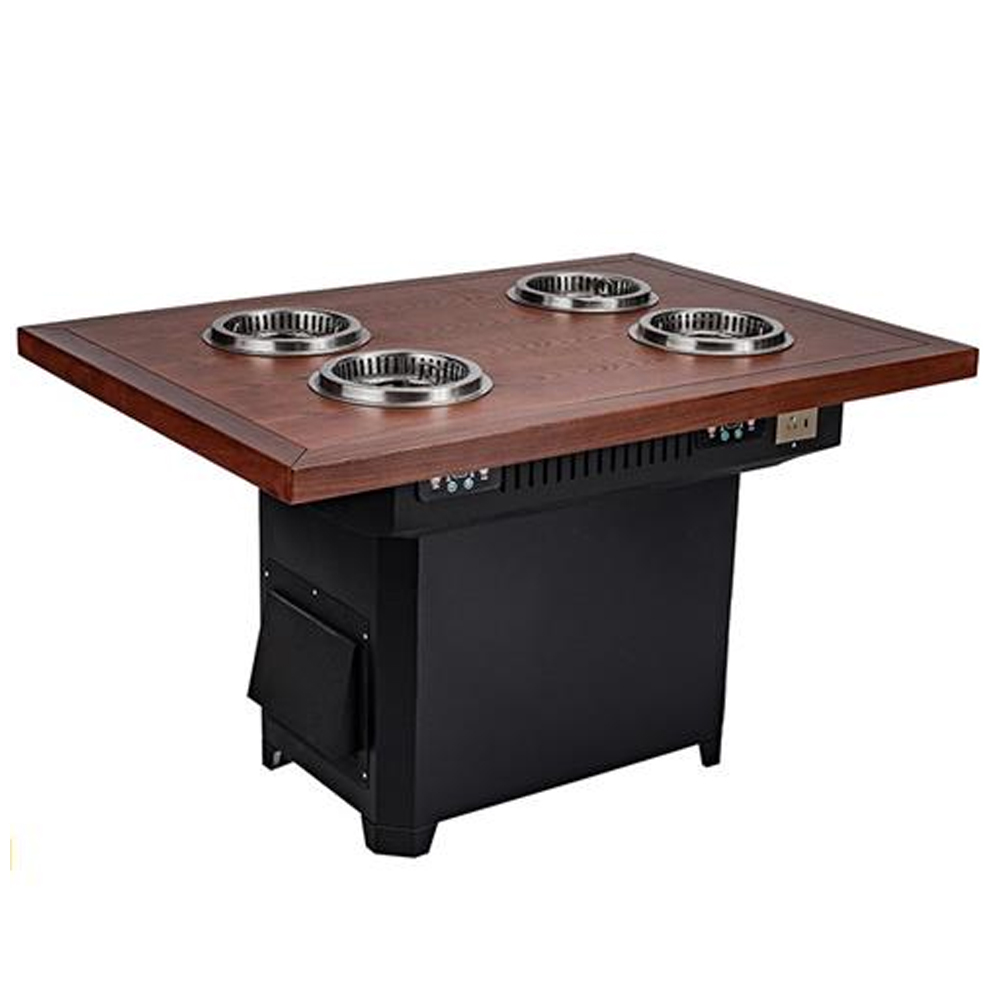 wooden hot pot tables 4004_korean bbq grill table_wooden bbq grill table