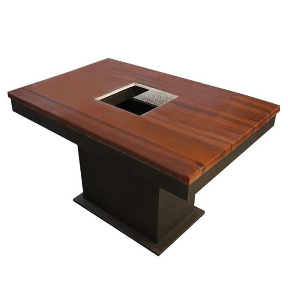 wooden hot pot tables 4006_commercial induction cooker tables_restaurant barbecue tables