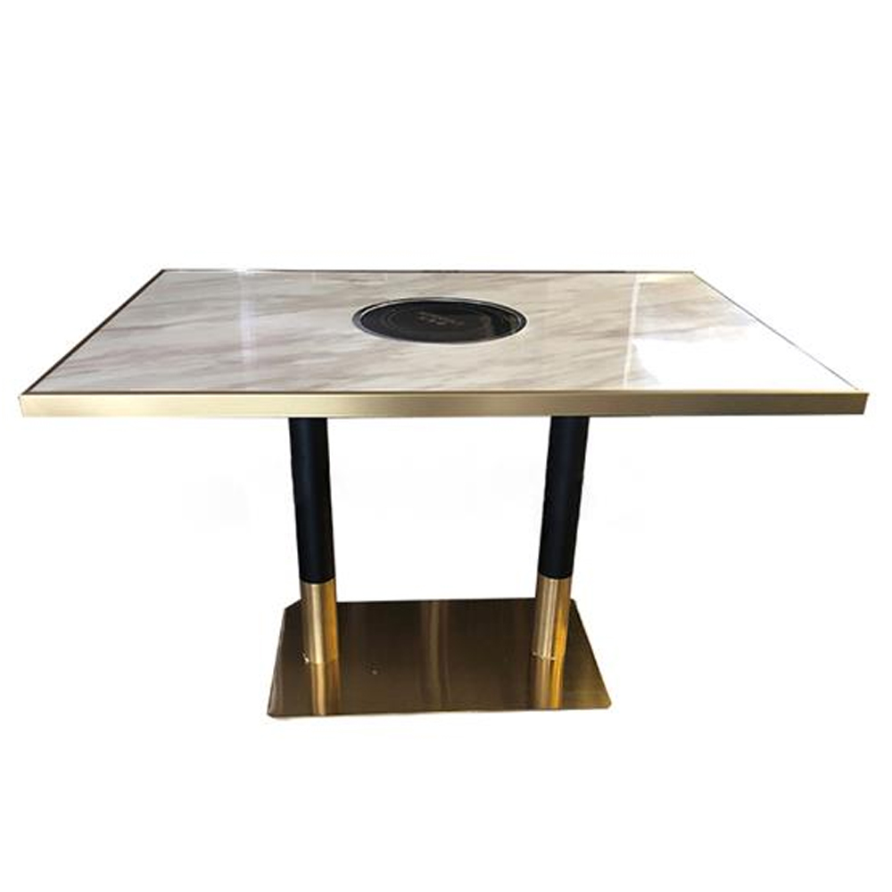 marble hot pot tables 4204_stone hot pot dining table_white stone hotpot table