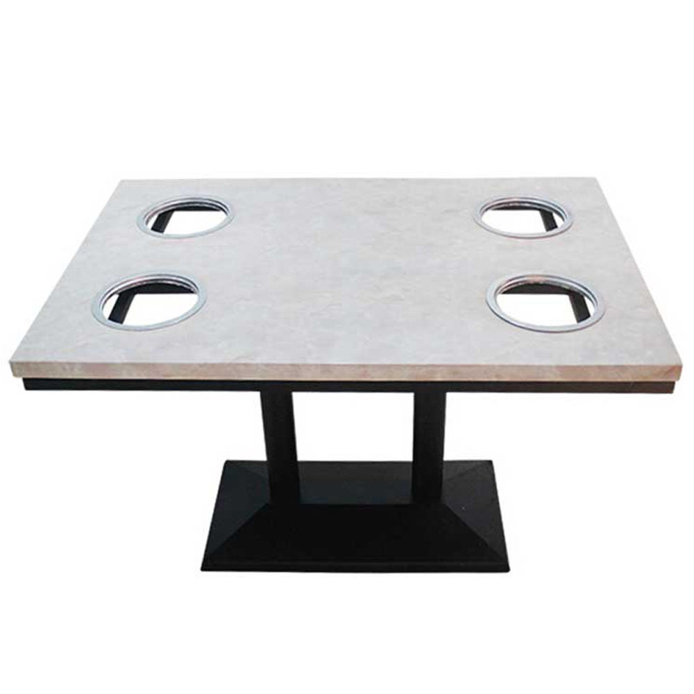 quartz hot pot table, commercial marble hot pot table, restaurant stone round hot pot tables Wholesale Quartz-surface stone commercial electric round hot pot dining table Restaurant marble circle metal hot pot table, marble hot pot tables furniture 4205