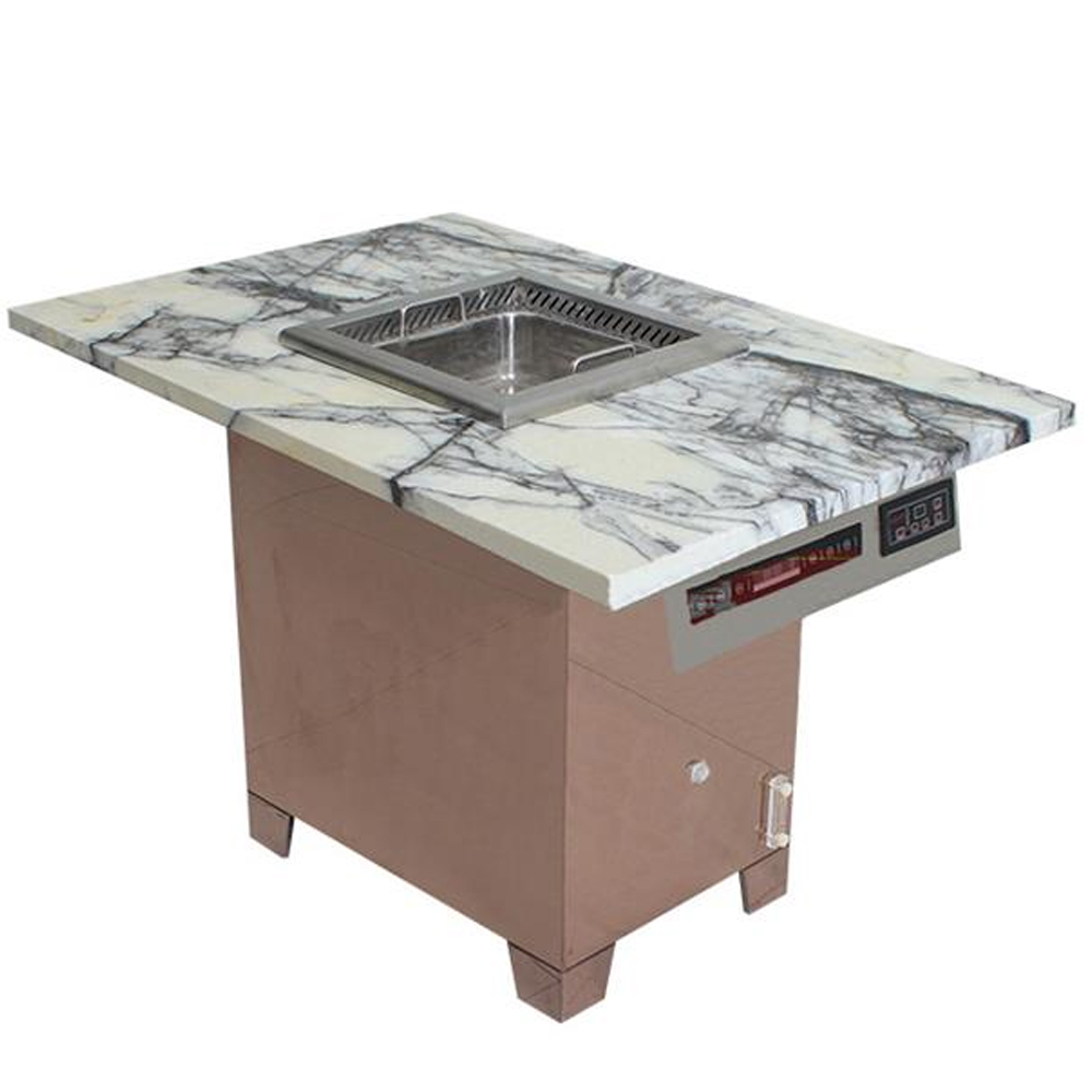 marble hot pot tables 4209_modern dining bbq table_marble Korean bbq tables