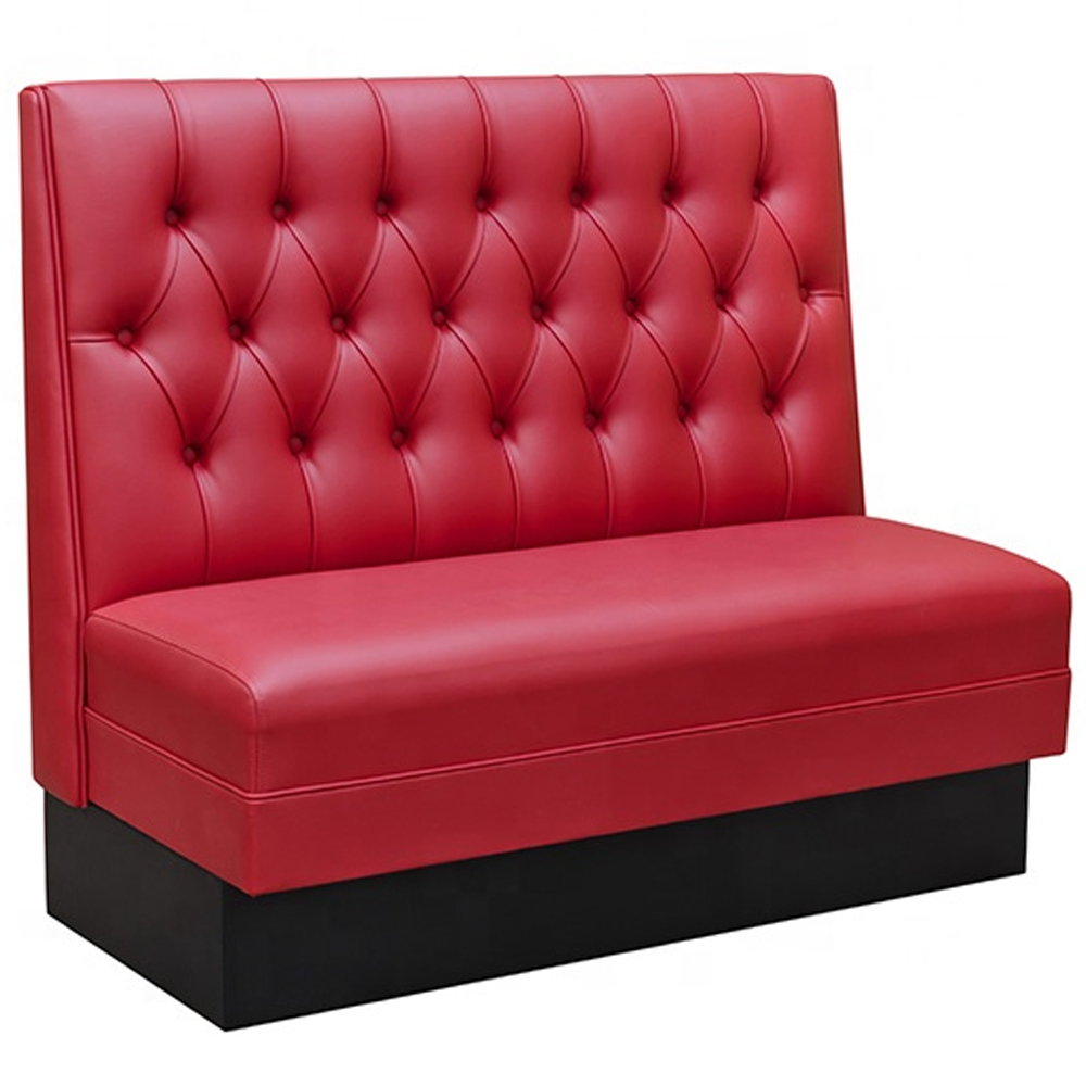restaurant booth seating 5022_red button dining booth_customzie button back booth