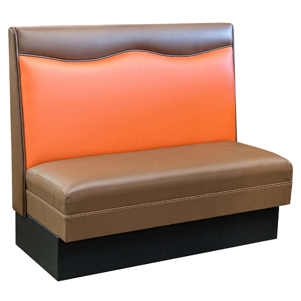 restaurant booth seating 5041_leather restaurant booth seating_wave top dining booth seating