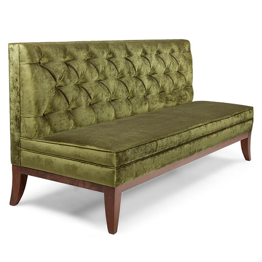 restaurant booth seating 5209_fabric café booth sofas_high back fabric bench