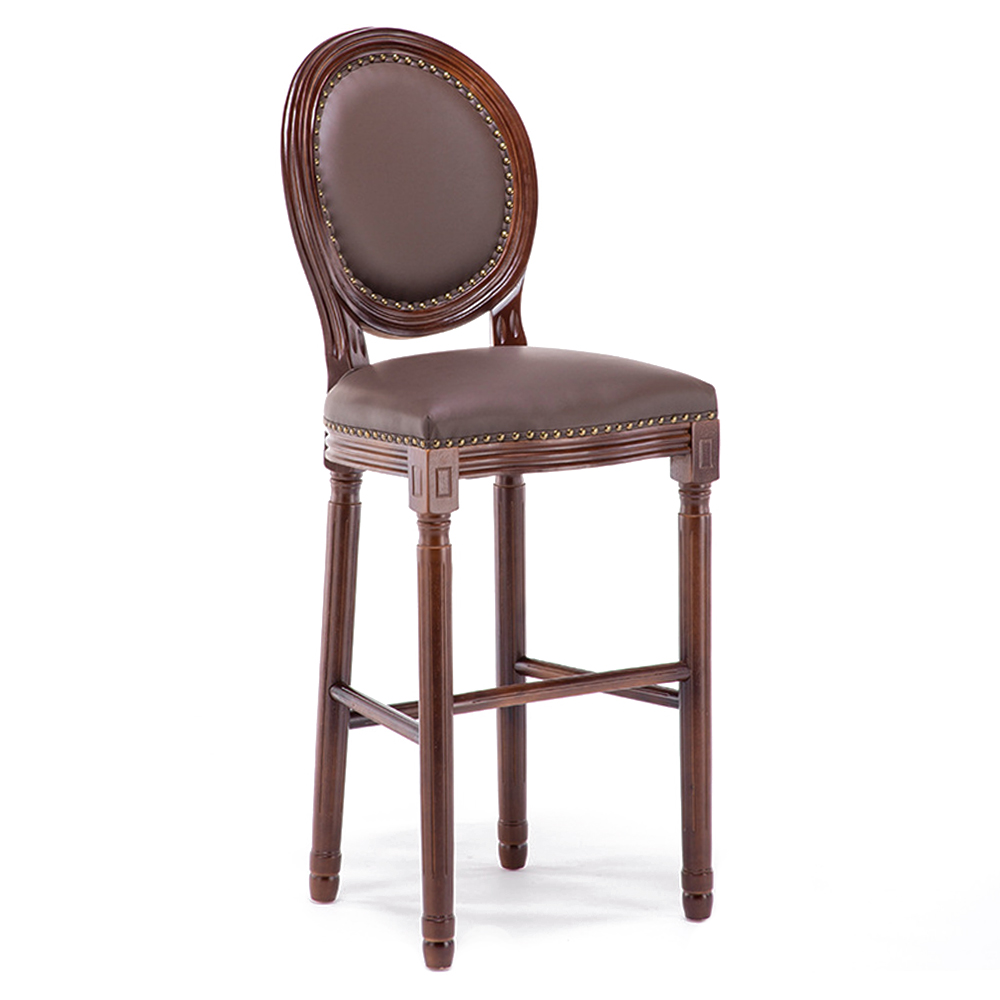 restaurant bar stools 6312_french style wood bar chairs_round back high bar chairs